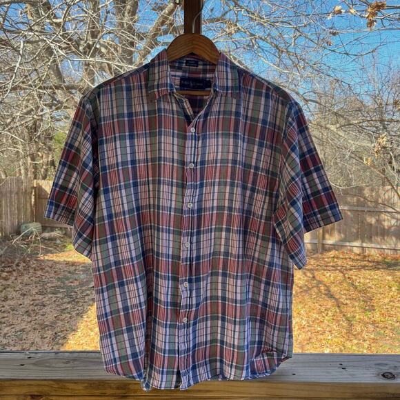 Ralph Lauren Other - Ralph Lauren Men's Button Down Short Sleeve Shirt Plaid Size L